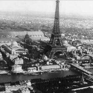 Eiffel Tower as viewed from a Balloon - Art Print