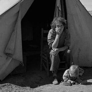 Eighteen year-old mother by Dorothea Lange - Art Print