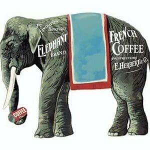 Elephant Brand French Coffee - Art Print