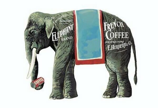 Elephant Brand French Coffee - Art Print