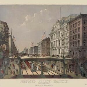 Elevated Railway Near Wall Street - Art Print