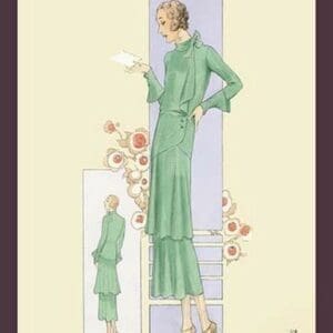 Emerald Dress for a Sunday Brunch by Atelier Bachroitz - Art Print