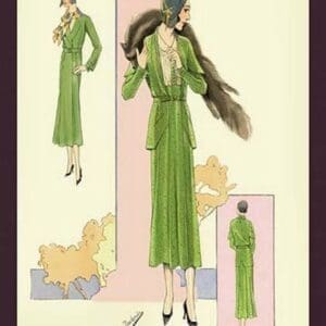 Emerald Suit with Stole by Atelier Bachroitz - Art Print