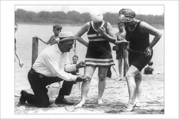 Enforcement of the bathing suit law by National Photo Co. - Art Print