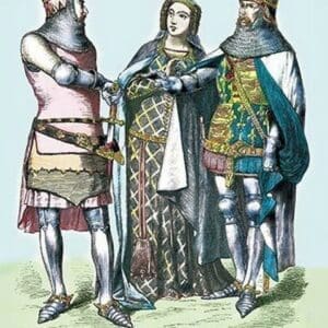 English Costumes: 1330-1370 - Art Print