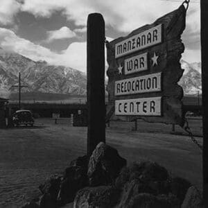 Entrance to Manzanar by Ansel Adams - Art Print