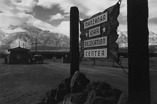 Entrance to Manzanar by Ansel Adams - Art Print