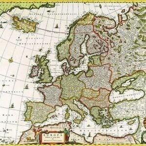 Europe by Nicolas Visscher #2 - Art Print