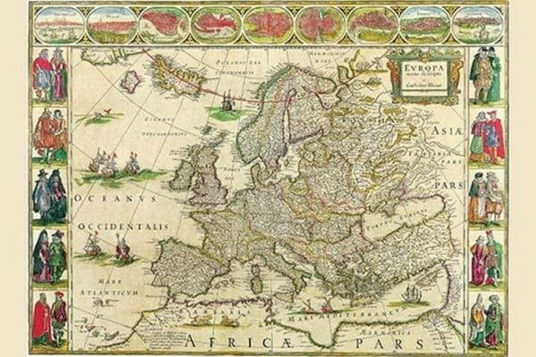 Europe by Willem Blaeu - Art Print