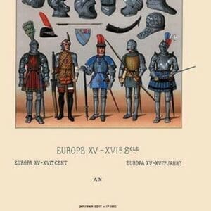 European Armor of the Fifteenth and Sixteenth Centuries by Auguste Racinet - Art Print