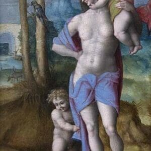 Eve with Cain & Abel by Bacchiacca - Art Print