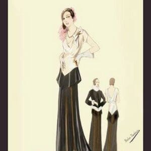 Eveningwear in Black and White by Atelier Bachroitz - Art Print