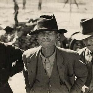 Ex-tenant farmer on relief grant by Dorothea Lange - Art Print