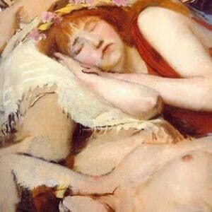 Exhausted Maenides After the Dance by Sir Lawrence Alma-Tadema - Art Print