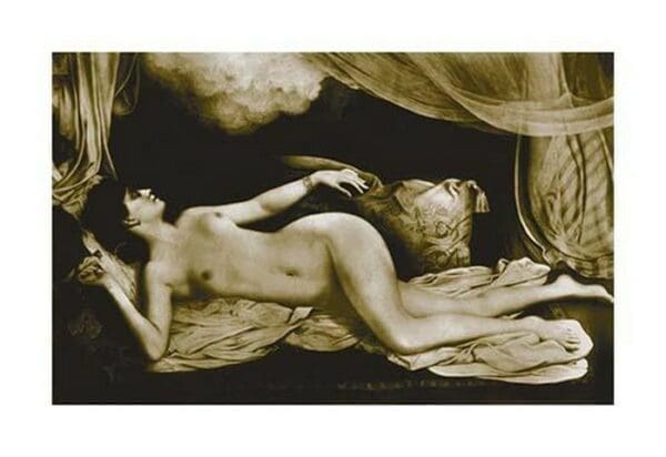 Exotic Nude with Curtains - Art Print