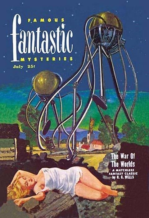 Famous Fantastic Mysteries: Tentacled Robots - Art Print