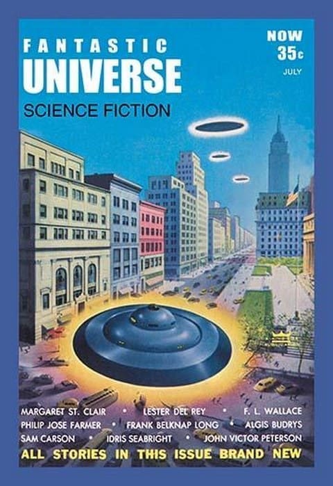 Fantastic Universe: UFOs in New York - Art Print