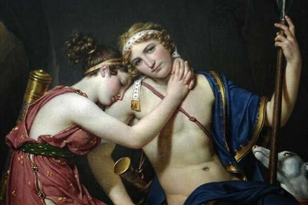 Farewell of Telemechus & Eucharis by Jacques-Louis David - Art Print