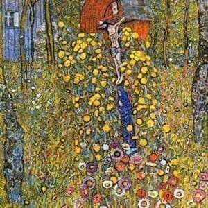 Farmers garden with crucifix by Gustav Klimt - Art Print