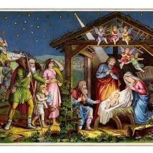 Farmers see Baby Jesus - Art Print