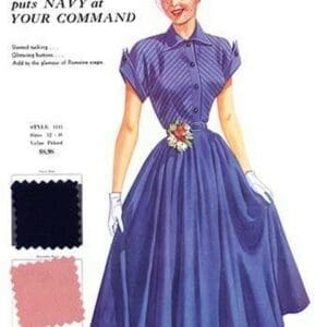 Fashion Frocks puts NAVY at YOUR COMMAND by Fashion Frocks - Art Print