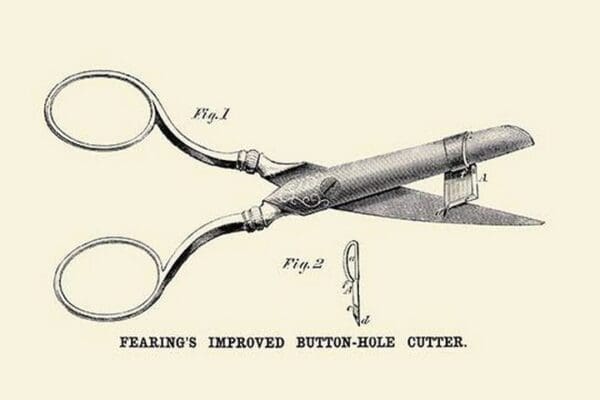 Fearing Improved Button-hole Cutter - Art Print