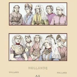 Feminine Styles of Nineteenth Century Holland by Auguste Racinet - Art Print