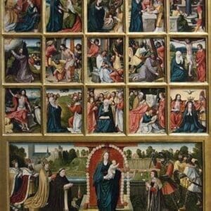 Fifteen Mysteries and the Virgin of the Rosary by Goswijn Van Der Weyden #2 - Art Print