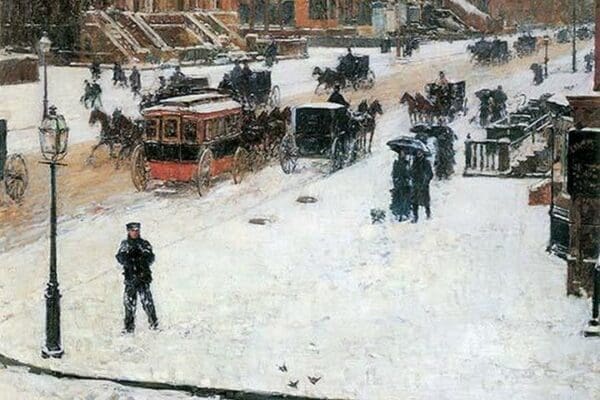 Fifth Avenue in Winter by Frederick Childe Hassam - Art Print