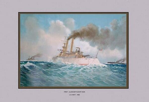 First-Class Battleship Iowa by Werner - Art Print