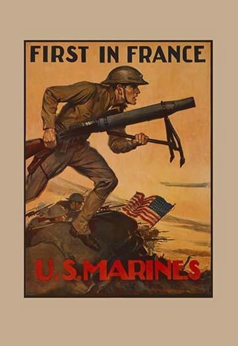 First in France U S Marines - Art Print