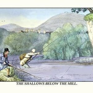 Fishing the Shallows Below the Mill by Henry Thomas Alken - Art Print