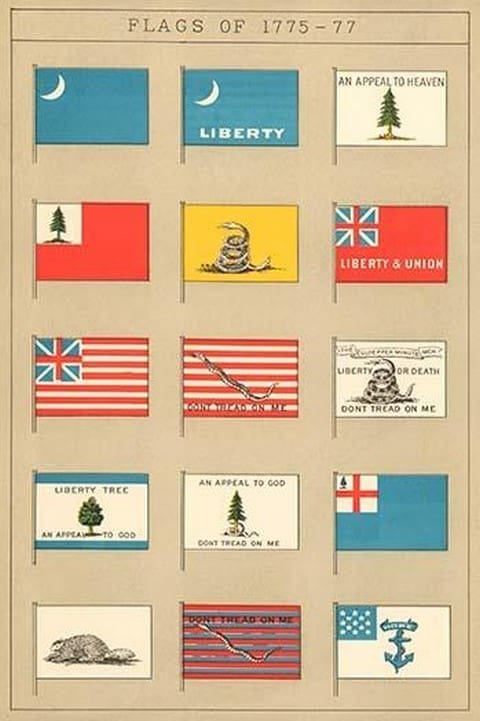 Flags of 1775-77 - Art Print