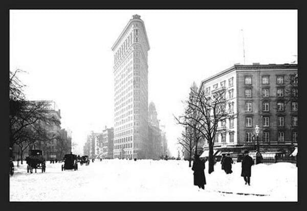 Flatiron Building after Snowstorm by William Henry Jackson - Art Print