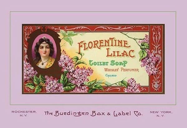 Florentine Lilac Toilet Soap by Buedingen Box & Label Co. - Art Print