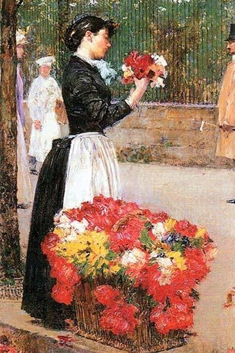 Flower girl by Frederick Childe Hassam - Art Print