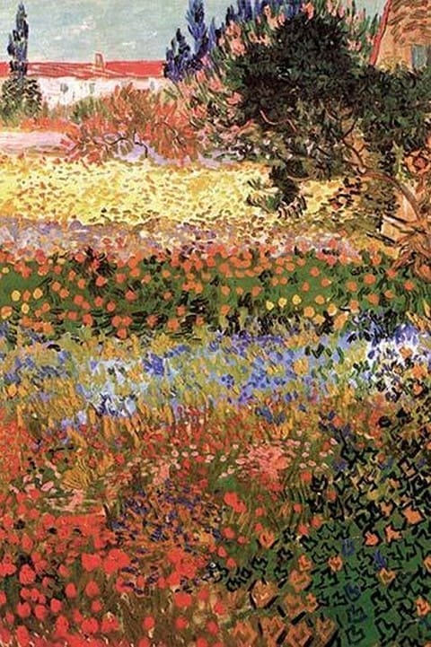 Flowering Garden with Path by Vincent van Gogh - Art Print