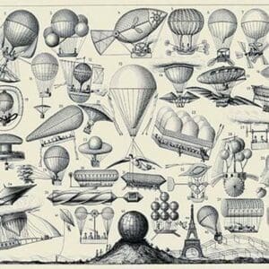 Flying Machine Designs - Art Print