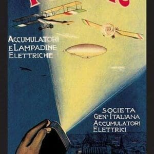 Flying Machines in the Spotlight - Art Print