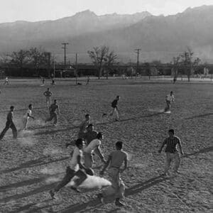 Football practice by Ansel Adams #2 - Art Print