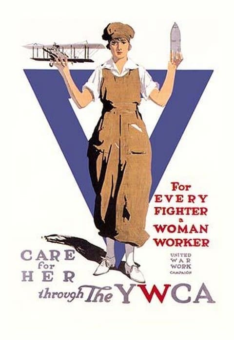 For Every Fighter a Woman Worker by Adolph Treidler - Art Print