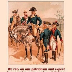 Fortitude - We rely on our patriotism by George Washington - Art Print