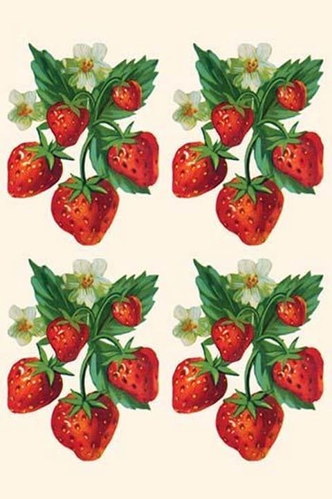 Four Bunches of Strawberries - Art Print