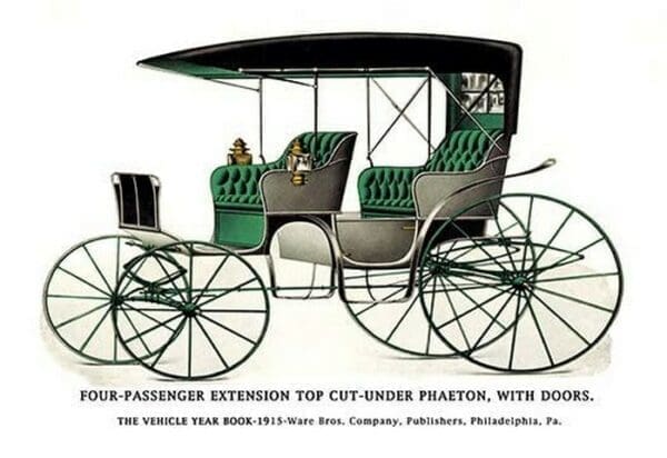 Four Passenger Extension Top Cut-Under Phaeton with Doors - Art Print