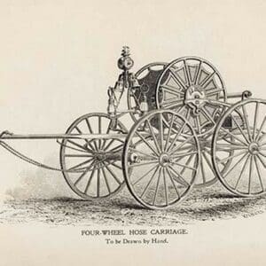 Four-Wheel Hose Carriage: To be Drawn by Hand - Art Print