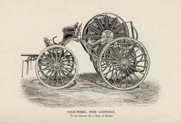 Four-Wheel Hose Carriage: To be Drawn by a Pair of Horses - Art Print