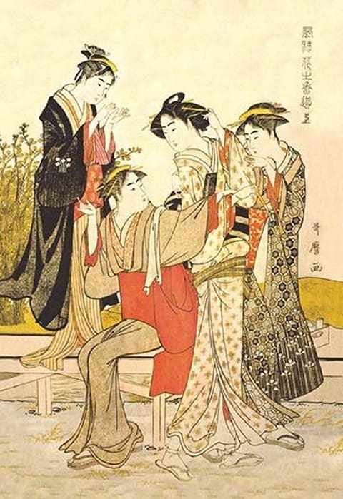 Four Women by Utamaro - Art Print