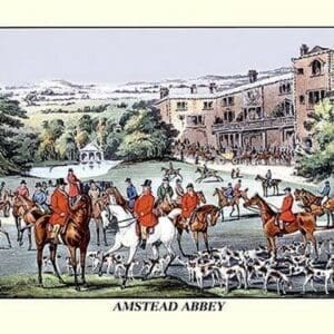 Fox Hunters Gather at Amstead Abbey by Henry Thomas Alken - Art Print