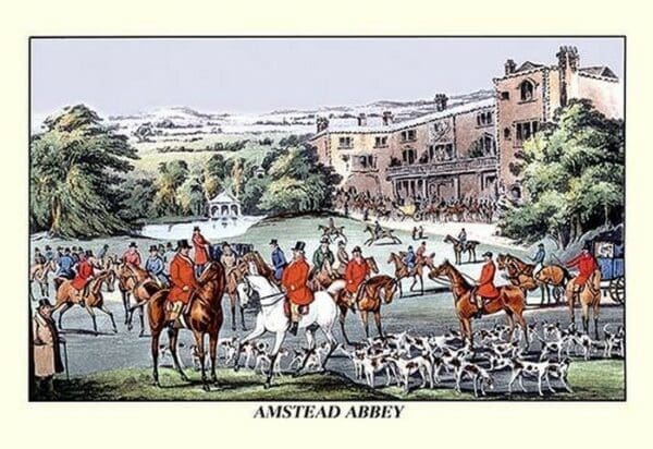 Fox Hunters Gather at Amstead Abbey by Henry Thomas Alken - Art Print