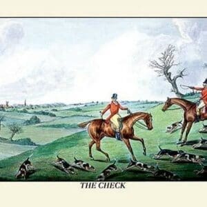 Fox Hunters and Hounds in an Open Field by Henry Thomas Alken - Art Print